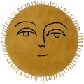 Sun Tufted Rug - Children's rug - Yellow - W70 x H70 x D2 cm