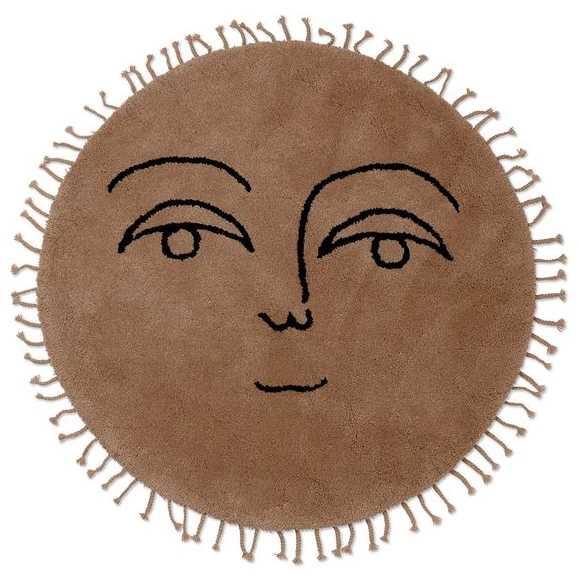 Photo of Sun Tufted Rug - Children's rug - Natural - W70 x H70 x D2 cm