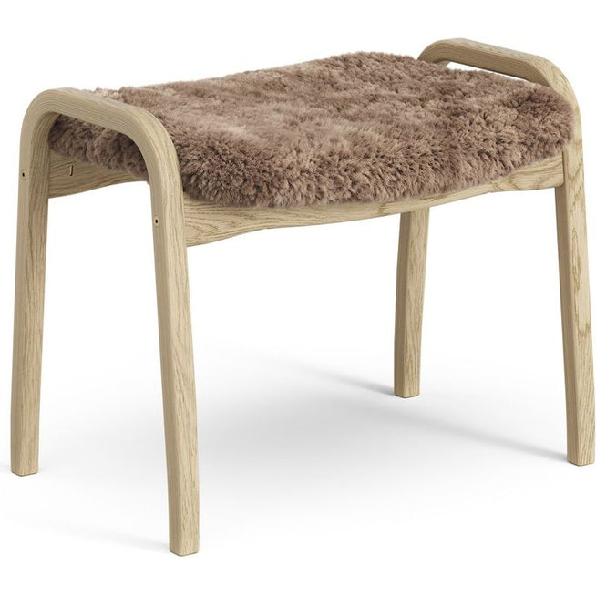 Photo of Lamini Children's Foot Stool Laquered Oak/sheep Skin