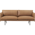 Outline Sofa 2-seater, Silk Leather Cognac - Soffor - Anderssen & Voll - Brun