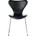 Thumbnail photo of 3107 Sjuan - Fully upholstered, Leather, Essential Black - Dining chairs - Arne Jacobsen - Black - Metal/wood