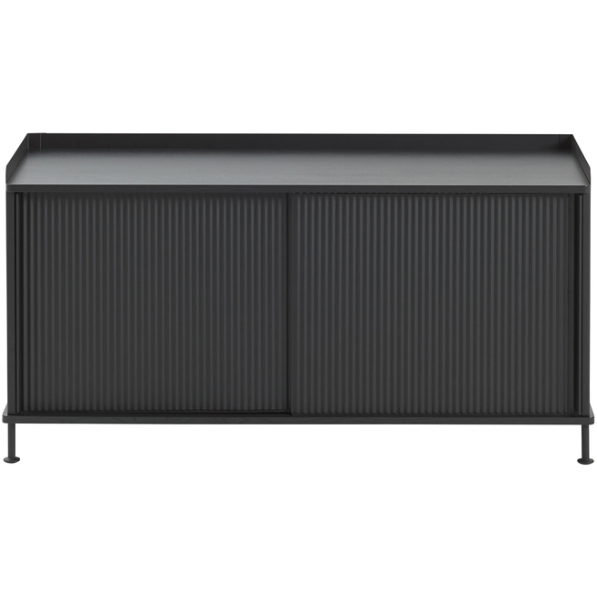 Photo of Enfold Sideboard Low, Black/black - Sideboards - Thomas Bentzen - Black - Metal/wood