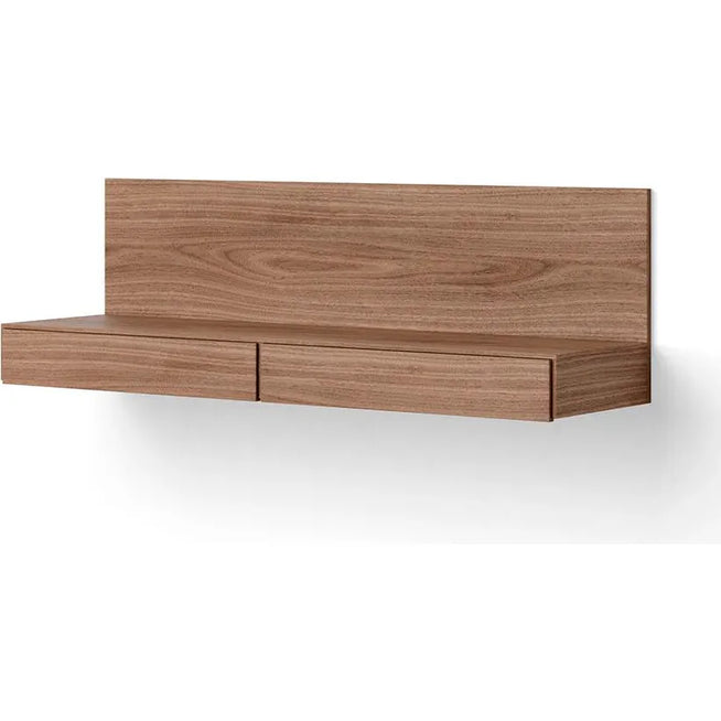 Photo of Tana Wall Mounted Media Module - Hylde - Walnut - H40,6 X W130 X D35,2 Cm