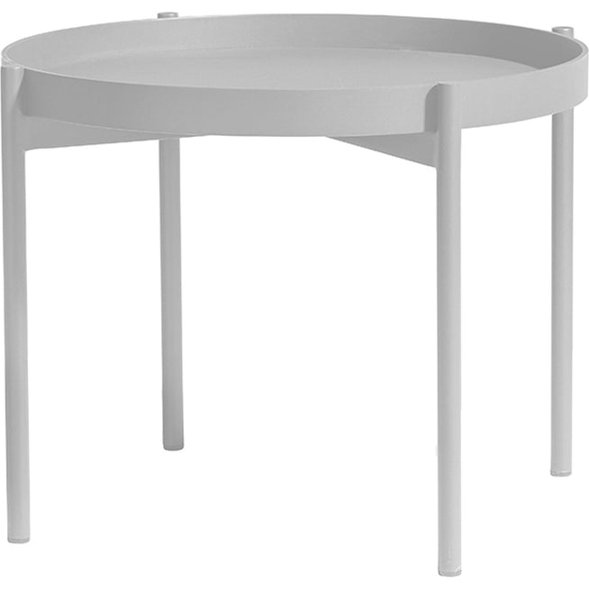 Photo of Saltö Lounge Table Small, Light Grey Aluminium Frame - Outdoor Coffee Table - Matilda Lindblom - Grey - Metal