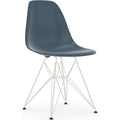 Eames Plastic Chair Dsr - 83 Sea Blue - White Base - Matstolar - Charles & Ray Eames - Blå - Metall/plast