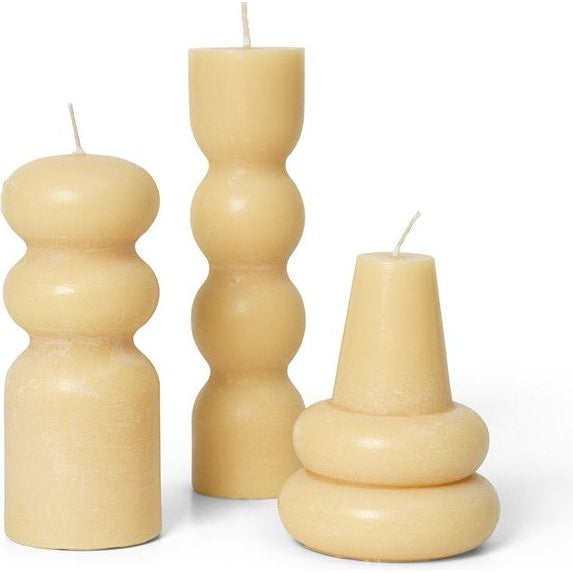 Photo of Torno Candles - Bloklys - Pale Yellow - Ø4 X H15 Cm