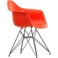 Eames Plastic Armchair Dar - 03 Poppy Red - Basic Dark Base - Matstolar - Charles & Ray Eames - Röd - Metall/plast