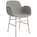 Form Armchair Full Upholstery Steel - Spisebordsstol - Warm Grey Steel /