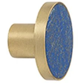 Thumbnail photo of Brass Hooks - Knager - Brass/blue Lapis Lazuli Large - Ø: 4 Cm X D: 2,5 Cm