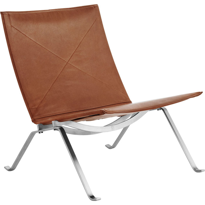 Photo of Pk22, Leather, Grace Walnut - Armchairs - Poul Kjærholm - Brown - Leather/metal
