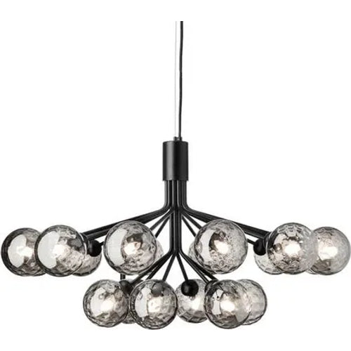 Photo of Apiales 18 Chandelier Satin Black/optic Smoked