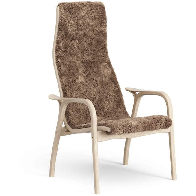 Photo of Lamino Arm Chair White Pigmented Oak/sheep Skin