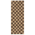 Thumbnail photo of Check Wool Jute Gulvtæppe - Gulvtæppe - 70 X 180 - Coffee/natural - W70 X D1 X H180 Cm