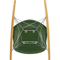 Eames Plastic Armchair Rar - 48 Forest - Chrome Base - Golden Maple - Matstolar - Charles & Ray Eames - Grön - Metall/trä/plast