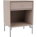 Thumbnail photo of Dream Nightstand - Mushroom / Matt Chrome Legs - Sängbord - Peter J. Lassen - Beige - Mdf