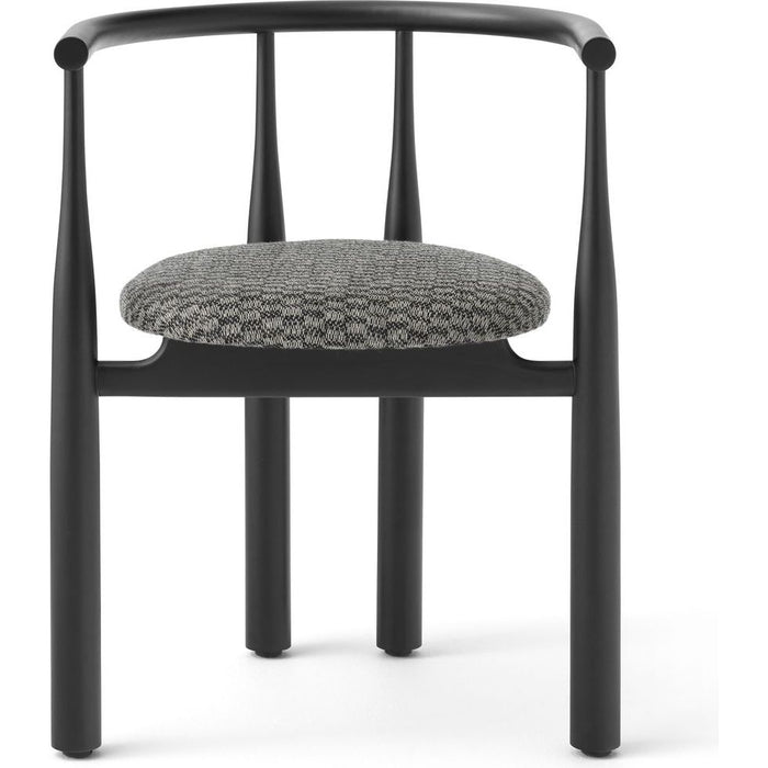 Photo of Bukowski Chair - Spisebordsstol - Black W. Élitis Pur Lin Li 419 80 - H 71.8 X W 57 X D 46 Mm, Seat Height: 46 Cm