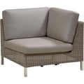 Thumbnail photo of Connect Modules - Garden Sofa - Sofa Corner Module w. White Cane-line Night Cushion - W: 84 x D: 84 x H: 64 x Sh: 30 cm