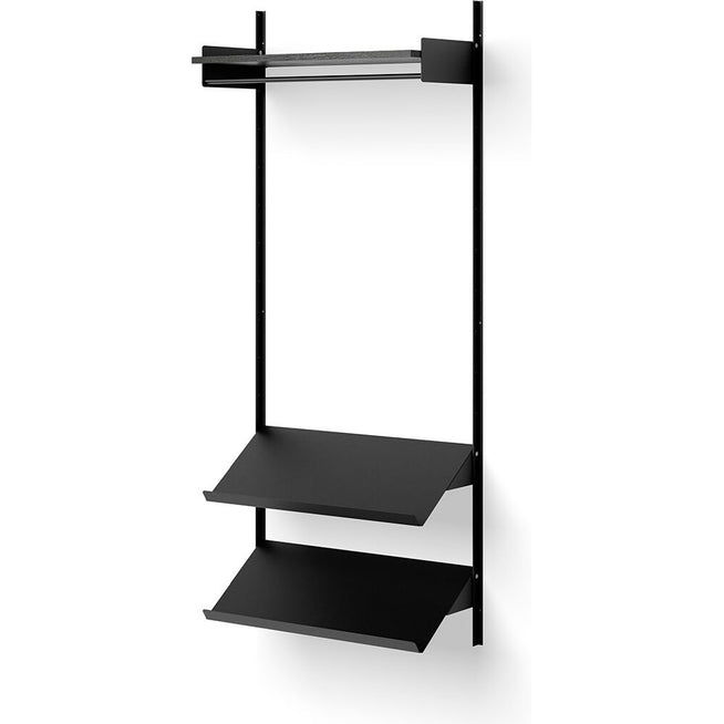 Photo of New Works Wardrobe Shelf 1 - Reolsystem - Black Ash / Black - H190 X W83,5 X D35,5 Cm