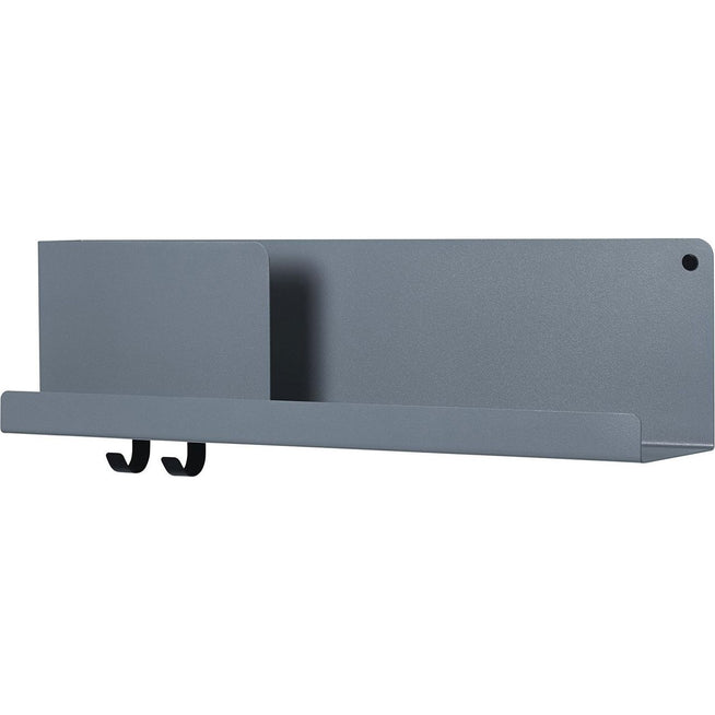 Photo of Folded Shelves Medium - Blue Grey - Wall Shelves - Metal