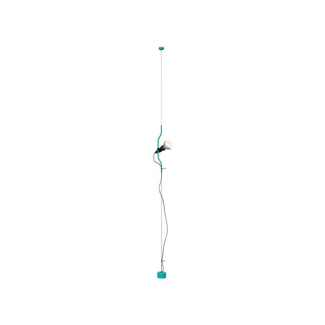 Photo of Parentesi Floor And Ceiling Lamp Dimmable Turquoise