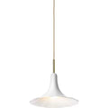 Thumbnail photo of Petalii 1 Pendant Small White/polished Brass