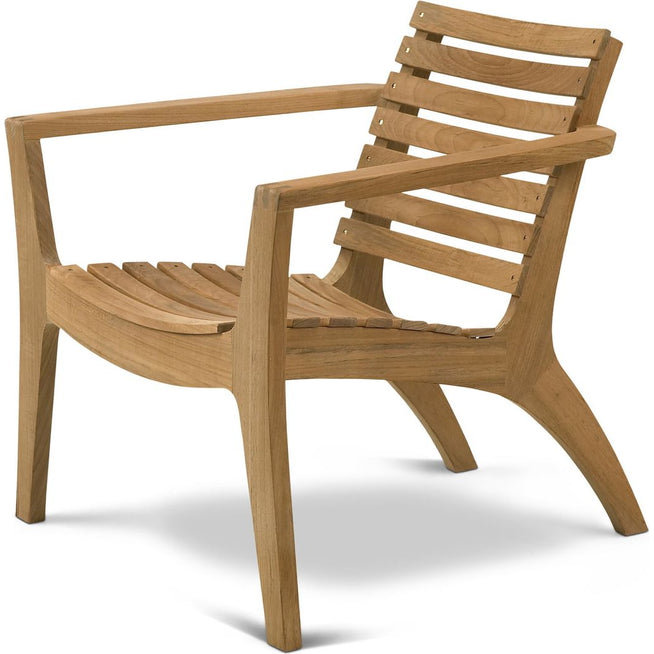 Photo of Regatta Lounge Chair - Lounge Chairs - Hans Thyge & Co - Brown - Wood