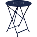 Thumbnail photo of Floréal Table Ø 60 cm, Deep Blue - Outdoor Dining Table - Blue - Metal
