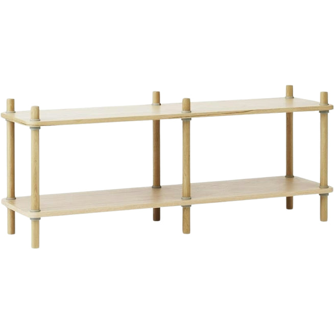 Photo of Jam Reol - Reol - 6 Pæle Eg/grå - H55 X L138 X D38 Cm